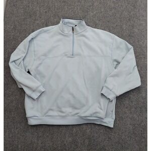 Ping Pullover Sweater Mens XL Blue 1/4 Zip Golf Pockets Fleece Logo Outdoor
